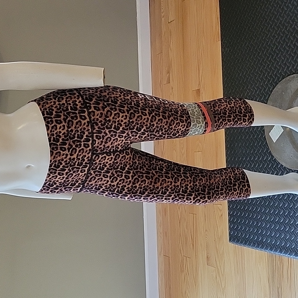 Rare WITH x Peloton Cheetah Print Capri Leggings